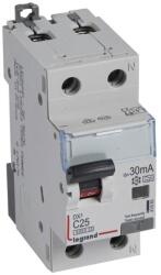 DX3 1P+N kombinált áram-védőkapcsoló C25 6000A / 10kA 30mA A típus (LEG-411063)