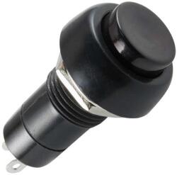 Nyomókapcsoló, 1 áramkör - 2 állás, beép. : 12 mm, fekete, beépíthető nyomógomb (SOM-ST 10/BK)