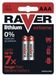 RAVER Lítium elem AAA 2db/bliszter (EMOS-B7811)
