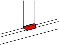 DLP alu T-elem 50x150/195 65 mm fedélhez (LEG-011252)