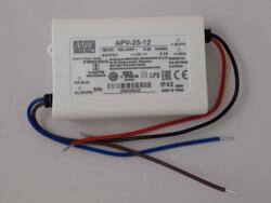 MEAN WELL LED Tápegység 12V 25W, Mean Well APV-25-12 (MW-APV-25-12)