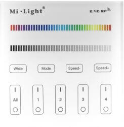  Milight RGB+W 4 Zónás RF Beépíthető /AC180-240V/ Érintőpaneles Távirányító (ABLS12VTPRRGBW-RFC-4Z)