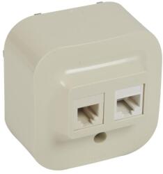Legrand Forix IP20 fk 1xRJ45 Cat5e UTP informatikai + RJ11 telefoncsatlakozóaljzat bézs (LEG-782451)