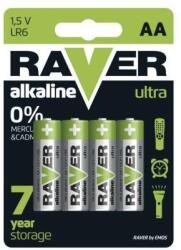 RAVER Alkáli elem AA 4db/bliszter (EMOS-B7921)