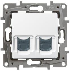 Legrand Niloé 1xRJ45 Cat6 UTP + 1xRJ11 aljzat köröm nélkül fehér (LEG-664772)