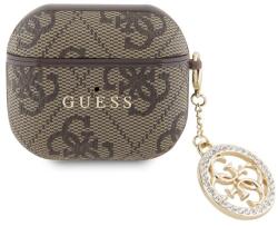 GUESS 4G Script PC/PU Charm tok AirPods 3 Barna készülékekhez