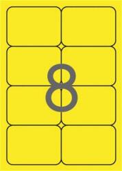 APLI Etikett, 99, 1x67, 7 mm, színes, kerekített sarkú, neon sárga, 160 etikett/csomag (02874)