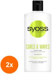 Syoss Set 2 x Balsam de Par pentru Par Ondulat, Curls and Waves 440 ml Syoss