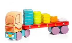 Cubika Fa kamion fakockákkal - 32 cm