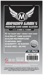 Mayday games Prémium Magnum Platinum kártyavédő 61 x 112 mm "Dwarf King" Francia Tarot (50 db-os csomag) (MDG-7143) - tarsasjatekmania