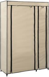 vidaXL krémszínű összecsukható szövet ruhásszekrény 110 x 45 x 175 cm (282422)