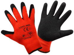 LAHTI PRO Bélelt Latex Védőkesztyű / Piros - 9 (l251009k)