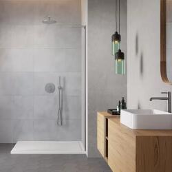 Radaway Perete de dus tip Walk-In, cu stabilizator in forma de L, nichel periat, Radaway Modo SL Brushed Nickel II 10319075-91-01R (10319075-91-01R)