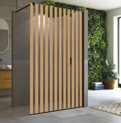 RONAL Perete de dus tip Walk-In, cu profil compensator de fixare pe perete, Ronal Easy STR4P Japan Black Line STR4P1400682 (STR4P1400682)
