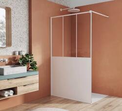 RONAL Perete de dus tip Walk-In, cu profil compensator de fixare pe perete, Ronal Easy STR4P Loft 69 White Line STR4P1200976 (STR4P1200976)