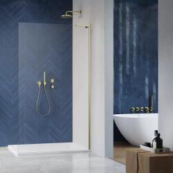Radaway Perete de dus tip Walk-In, cu stabilizator in forma de L, auriu periat, Radaway Modo SL Brushed Gold II 10319085-99-01L (10319085-99-01L)