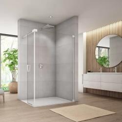 RONAL Perete de dus tip Walk-In, cu profil compensator de fixare pe perete si o parte mobila, Ronal Cadura CADUO White Line CADUOD1000907 (CADUOD1000907)