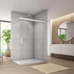 RONAL Perete de dus tip Walk-In, cu parte culisanta si parte fixa, Ronal Cadura CAW2 White Line CAW2G1800907 (CAW2G1800907)