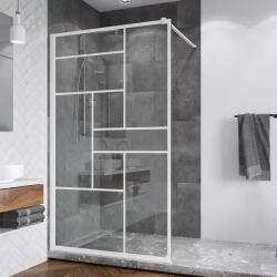 RONAL Perete de dus tip Walk-In, cu profil compensator de fixare pe perete, Ronal Easy STR4P Loft 73 White Line STR4P0800973 (STR4P0800973)