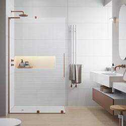 Radaway Perete de dus, cu parte culisabila si stabilizator de unghi L, Radaway Furo SL Brushed Copper Walk-In 10306588-93-01R, 10110544-01-01 (10306588-93-01R, 10110544-01-01)