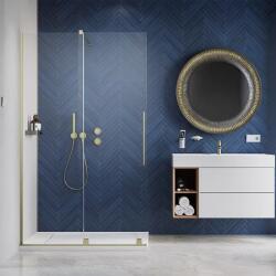 Radaway Perete de dus, cu parte culisabila, Radaway Furo Brushed Gold Walk-In 10106788-99-01L, 10110744-01-01 (10106788-99-01L, 10110744-01-01)