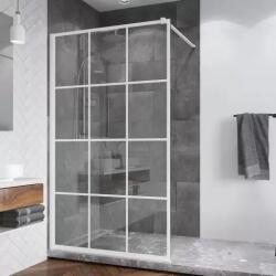 RONAL Perete de dus tip Walk-In, cu profil compensator de fixare pe perete, Ronal Easy STR4P Loft 75 White Line STR4P0800975 (STR4P0800975)