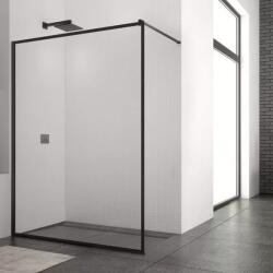 RONAL Perete de dus tip Walk-In, cu profil compensator de fixare pe perete, Ronal STR4P Easy Loft 79 Black Line STR4P0800679 (STR4P0800679)