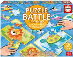 Educa Puzzle Battle állatok Animals Junior Educa 16 fajta puzzle 144 darabos és 16 kártya ábrákkal 4 évtől (20116)