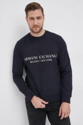 Giorgio Armani pamut melegítőfelső sötétkék, férfi, nyomott mintás - sötétkék L