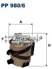 FILTRON Üzemanyagszűrő (PP 980/6) (PP980/6)