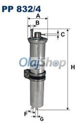 FILTRON Üzemanyagszűrő (PP 832/4) (PP832/4)