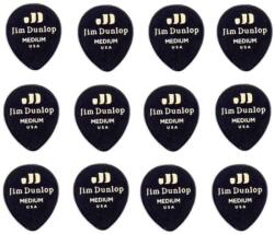 Dunlop 485P-03MD Celluloid Teardrop Black Medium Player's Pack