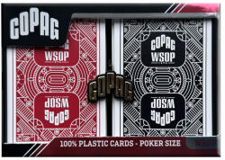 WSOP pókerkártya Copag WSOP 2024 Retro Design 100% Plastic , Jumbo index, dupla csomag