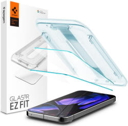 Google Pixel 9 / 9 Pro, Kijelzővédő fólia, ütésálló fólia az íves részre nem hajlik rá! ), Tempered Glass (edzett üveg), Spigen Ez Fit, Clear, 2 db / csomag
