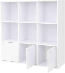 SONGMICS Könyvespolc 97, 5 x 30 x 97, 5 cm Fehér (LBC33WT)