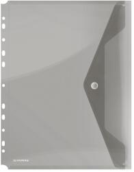 DONAU Folie protectie documente A4 portret, inchidere cu capsa, 4/set, 200 microni, DONAU - fumuriu (DN-8540001PL-02)