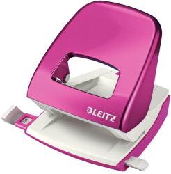 Leitz Perforator de birou, metalic, 30 coli, roz, LEITZ WOW 5008 (LZ50081023)