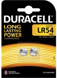 Duracell LR54 G10 LR1130 1, 5 V alkáli gombelemek 2 db-os buborékcsomagolás (DURBAT1355)