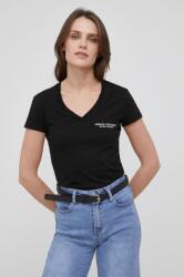 Giorgio Armani pamut póló fekete - fekete XL - answear - 11 990 Ft