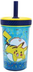  Pokémon Pikachu cseppmentes pohár szívószállal 370 ml (08087) - gigajatek