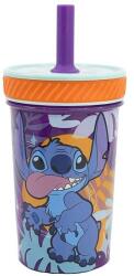 Stitch cseppmentes pohár szívószállal 370 ml (75087)