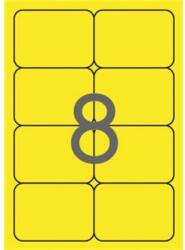 APLI Etikett, 99, 1x67, 7 mm, színes, kerekített sarkú, APLI, neon sárga, 160 etikett/csomag (02874) - tonerpiac