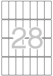 APLI Etikett, 20x50 mm, kerekített sarkú, A5 hordozón, APLI, 420 etikett/csomag (01867) - tonerpiac