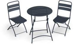 Blumfeldt RetroChic kerti szett, 1 asztal + 2 szék, 60 cm, összecsukható, bevonva, időjárásálló (GDM25-RetroChic Set)