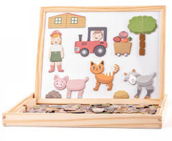 Woodyland Tabel magnetic două părți cu animale set cu ramă din lemn - Woodyland (91214W)