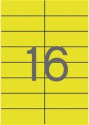 APLI Etikett, 105x37 mm, színes, APLI, sárga, 320 etikett/csomag (lca1595) - irodaszer