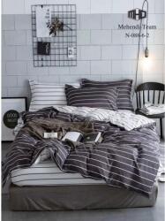 Luna ágynemű garnitúra 3 részes 3D barna-fehér csíkos - isinwheel