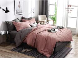 Luna ágynemű garnitúra 3 részes 3D rózsaszín-szürke - deermashop