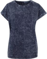 Build Your Brand Tricou lejer pentru femei Acid Washed - Indigo / albă | 5XL (BY053-1000305714)