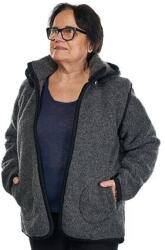 Vlnka Hanorac și vestă de lână 2în1 din lână Merino - gri închis mărimi îmbrăcăminte M (7-00015-10-M)
